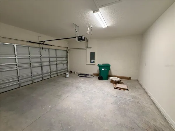 a view of a garage