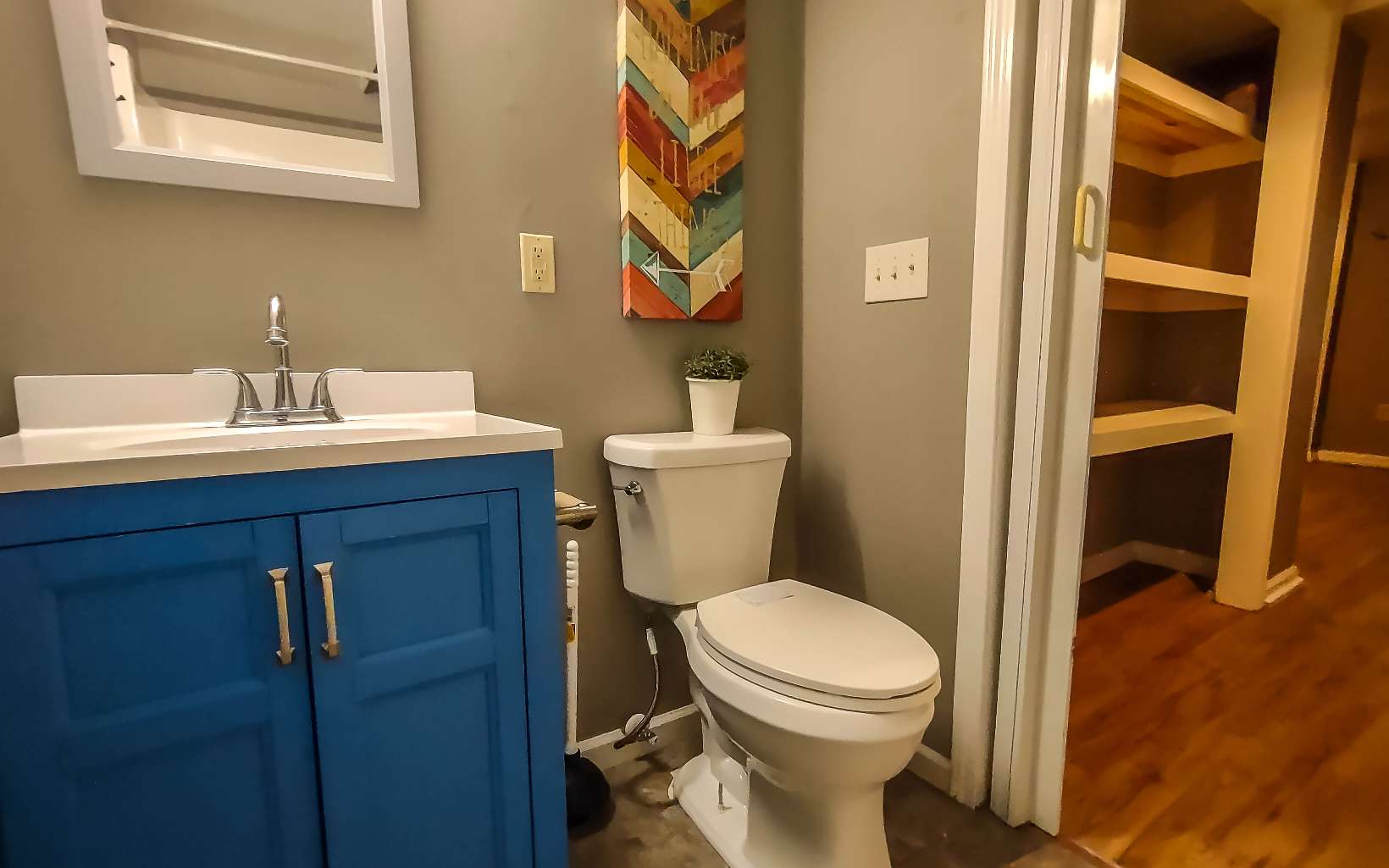862 Walnut Ridge Ellijay, GA 30536 - Photo 11 of 11 a bathroom with a toilet a sink and mirror