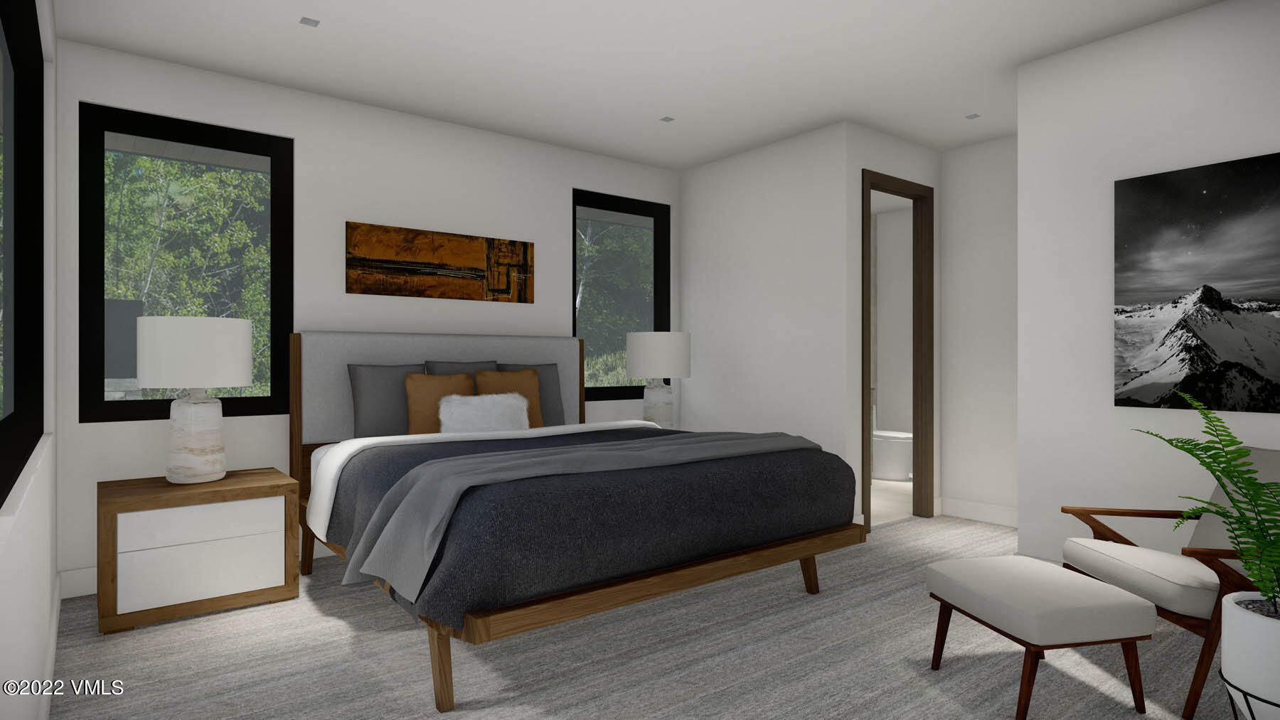 5002 Snowshoe Lane Vail, CO 81657 - Photo 21 of 29 a bedroom with a bed and a couch