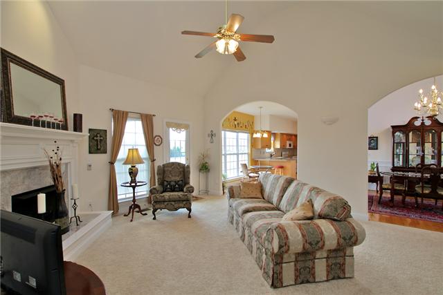 220 Ridgewater Way Mount Juliet, TN 37122 - Photo 18 of 18 a living room with furniture a fireplace and a flat screen tv