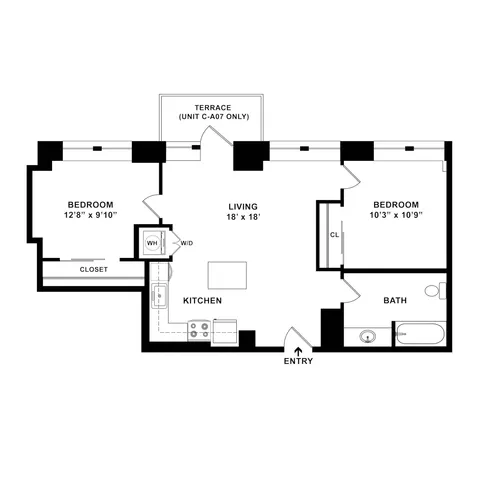 $1,965 | 20 Beacon Way, Unit HG12, Jersey City, NJ 07304