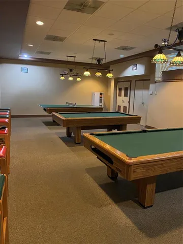 a room with pool table