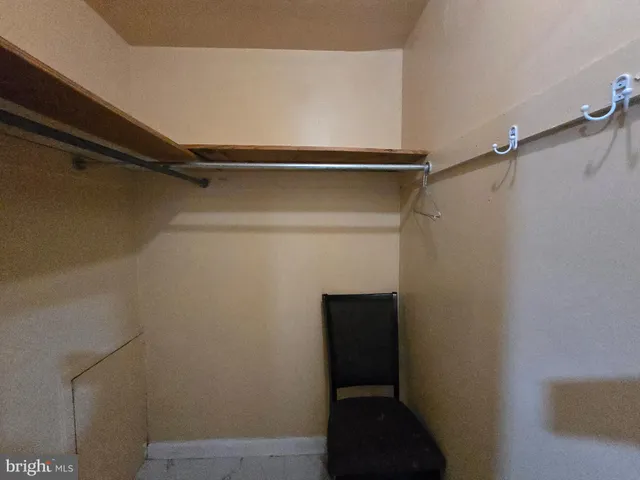 a close view of closet