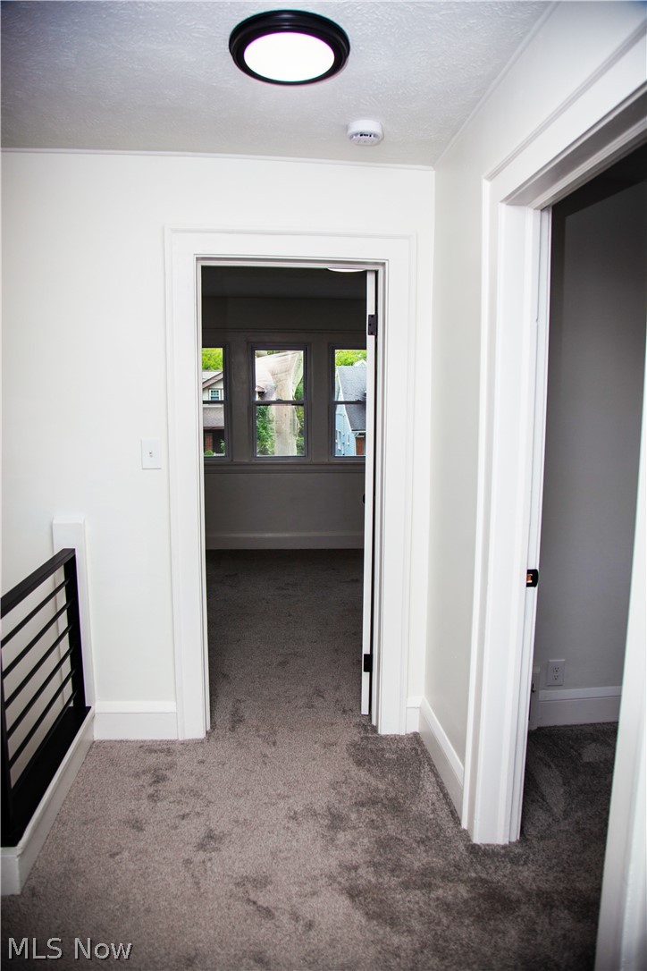 3554 Ludgate Road Shaker Heights, OH 44120 - Photo 27 of 50 Plush carpeting, white trim, recessed lighting, and a black-finish railing leading Master Bedroom