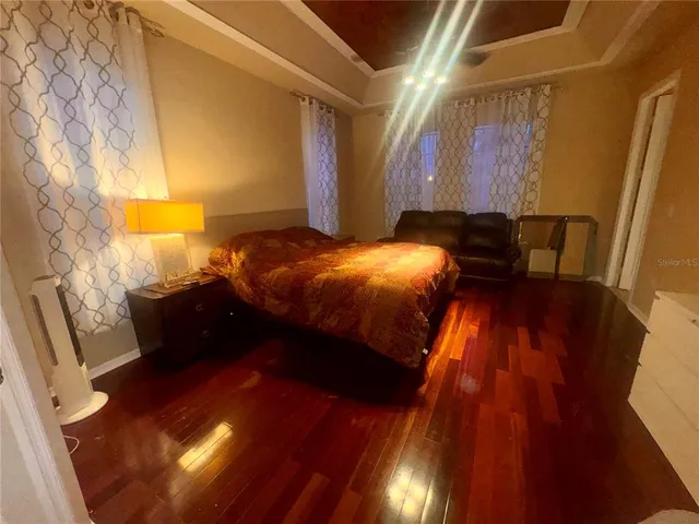 a bed room with a bed