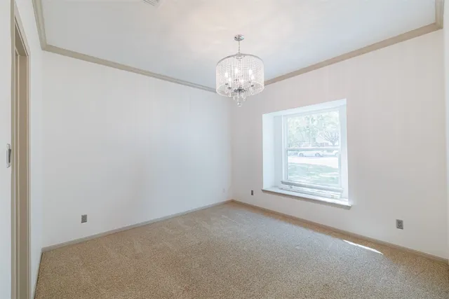 an empty room with a window