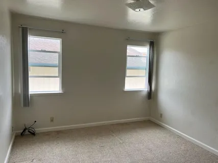 an empty room with a window