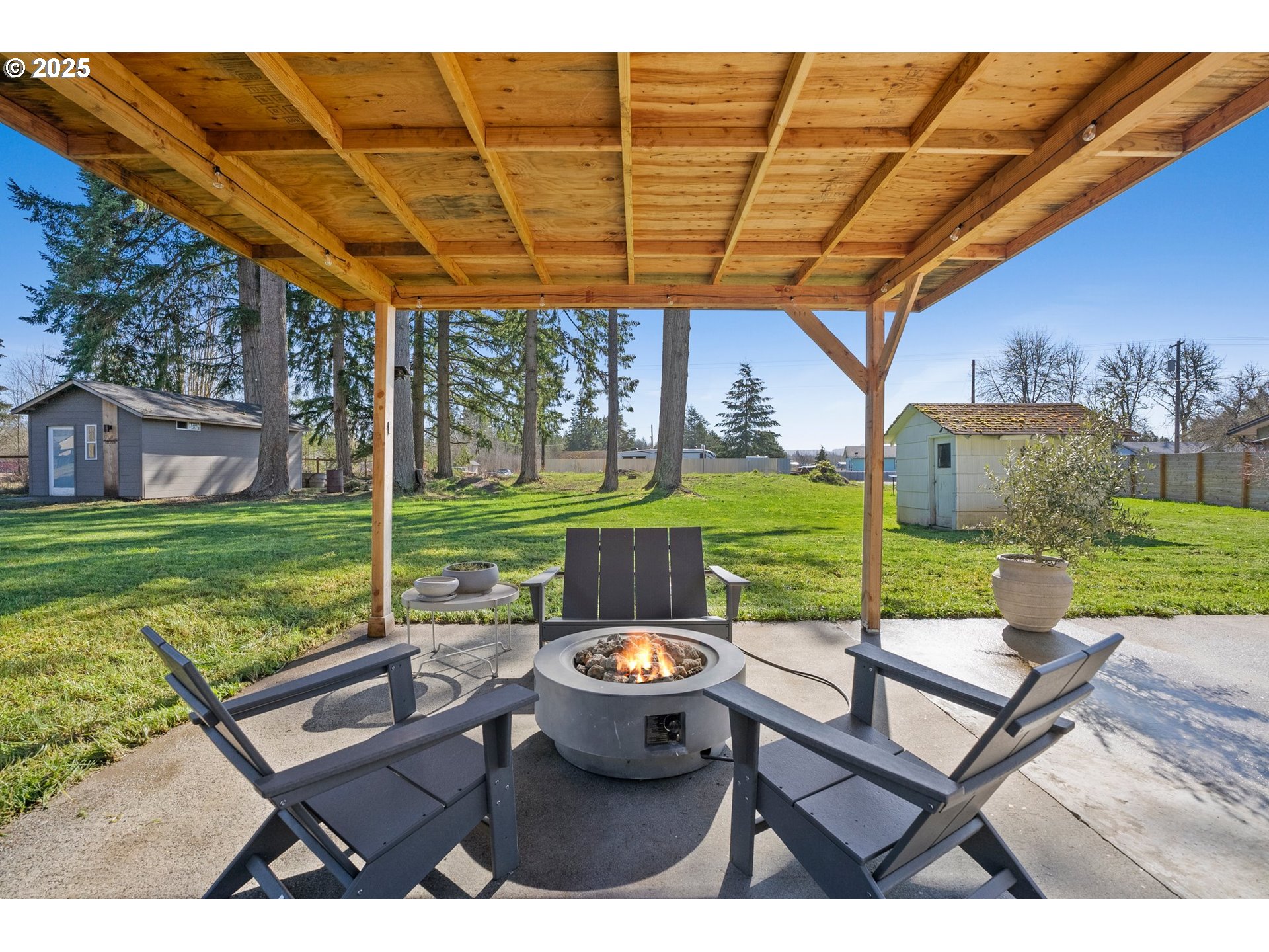 118 Eadon Road Toledo, WA 98591 - Photo 22 of 42 a view of a chairs and backyard with a small yard