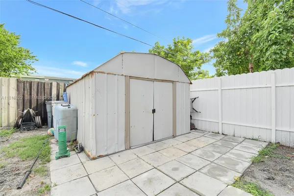 a backyard of a house