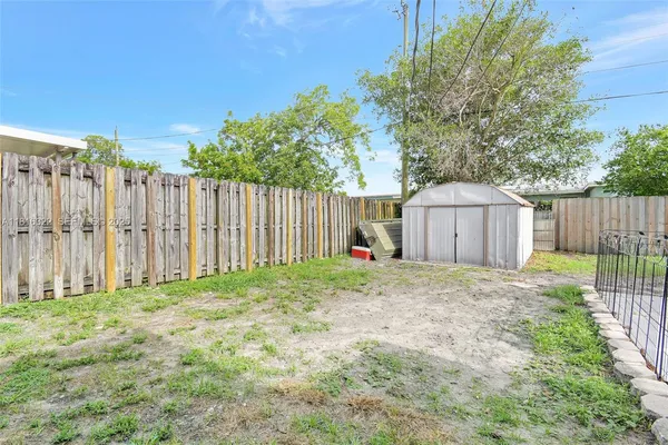 a backyard of a house