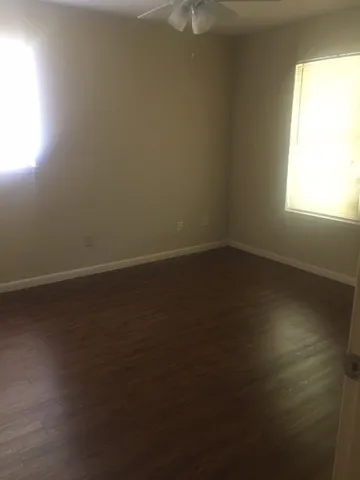 an empty room with a window