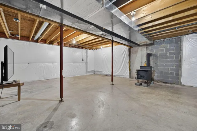 a view of a balcony with wooden floor