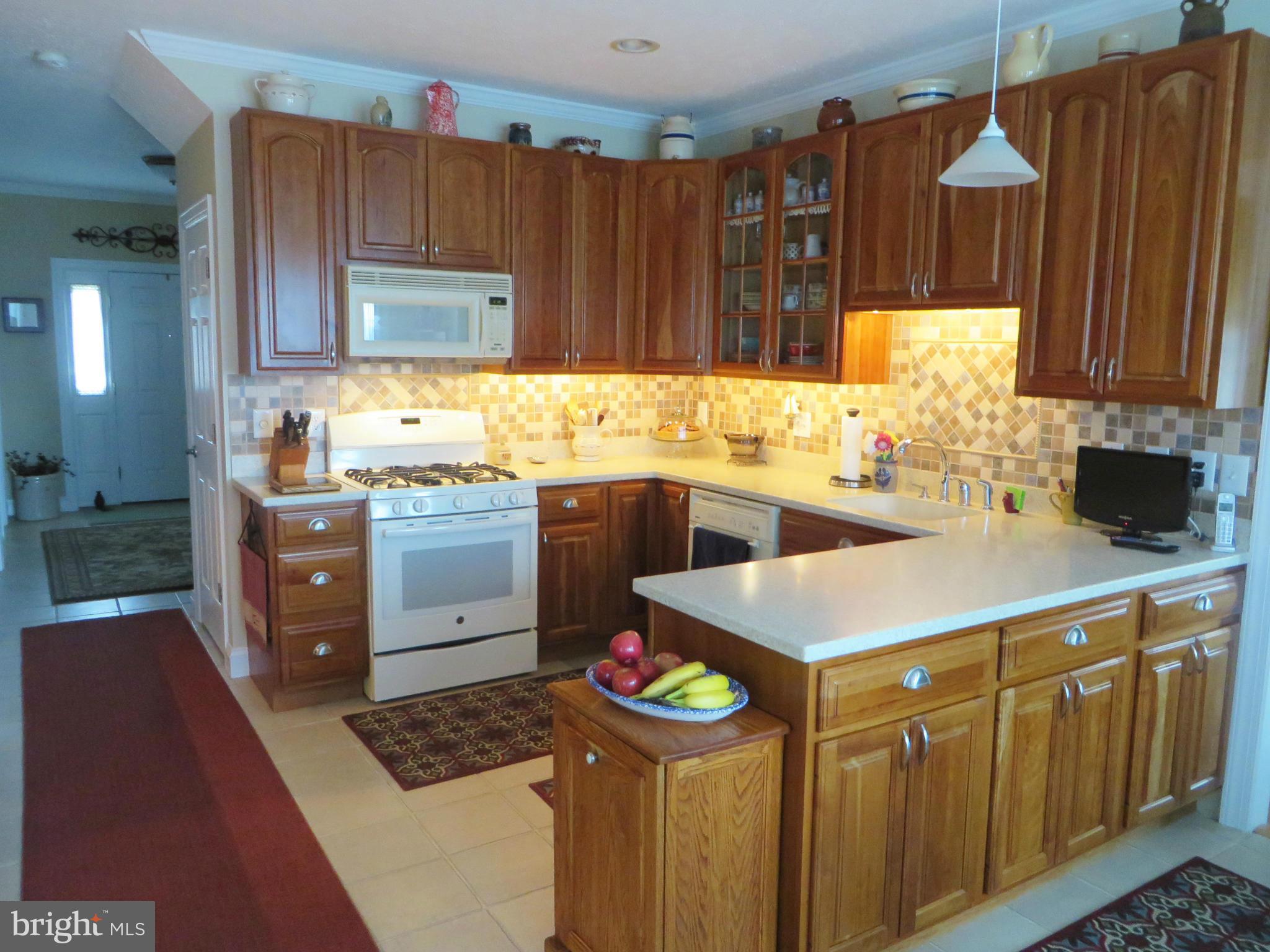 16745 St Jeromes Neck Road Dameron, MD 20628 - Photo 7 of 30 Kitchen has Corian countertops, gas stove