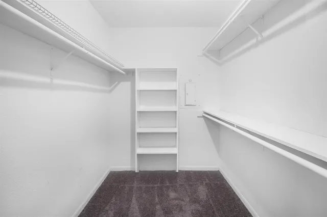 a view of a walk in closet