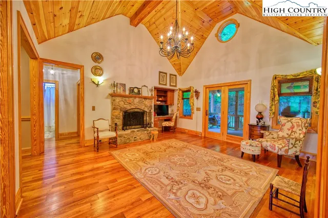 a view of livingroom with furniture and fireplace