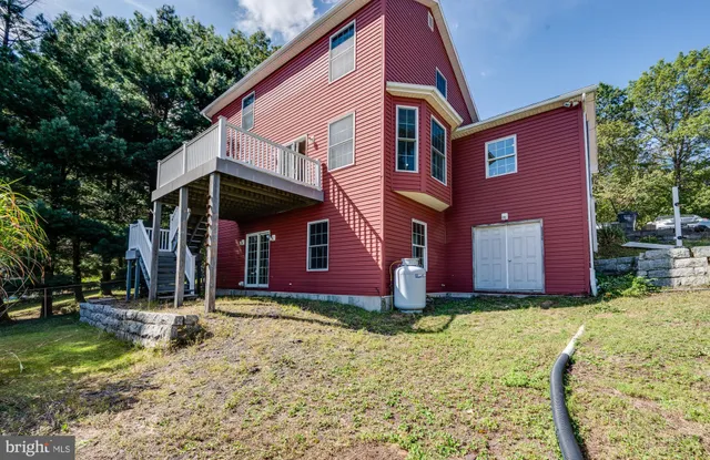 a view of a lake with a city