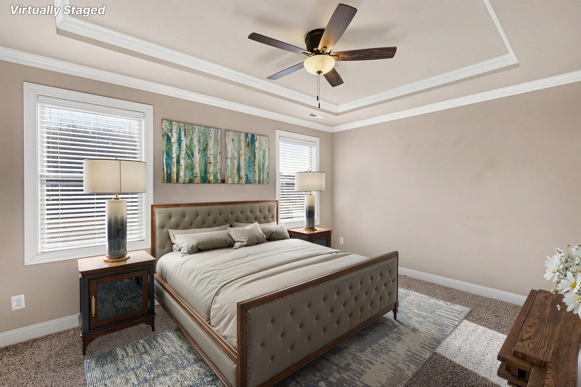 2015 Autumn Ridge Way Spring Hill, TN 37174 - Photo 31 of 42 a bedroom with a bed chandelier and a window