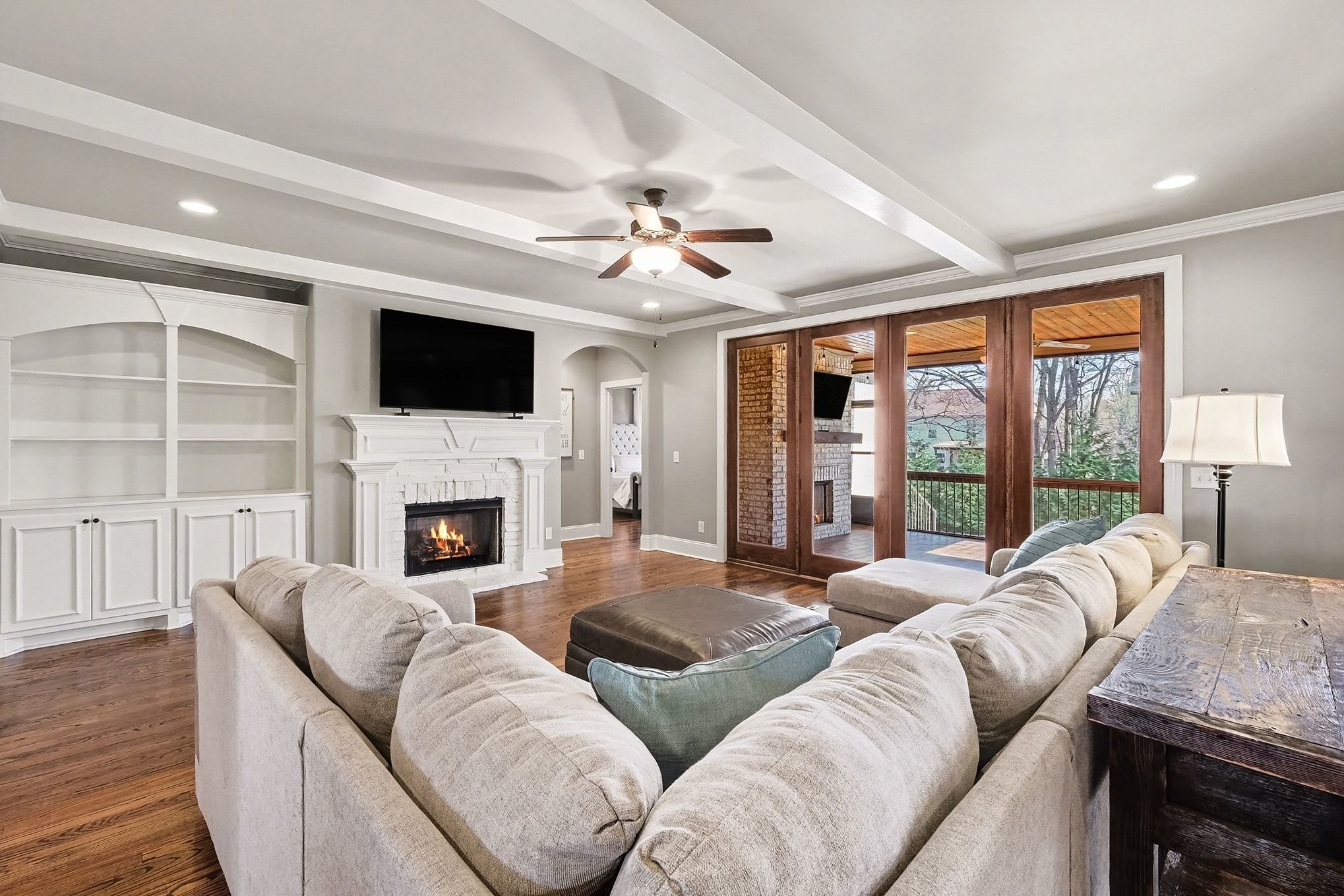 2015 Autumn Ridge Way Spring Hill, TN 37174 - Photo 5 of 42 a living room with furniture a fireplace and a flat screen tv