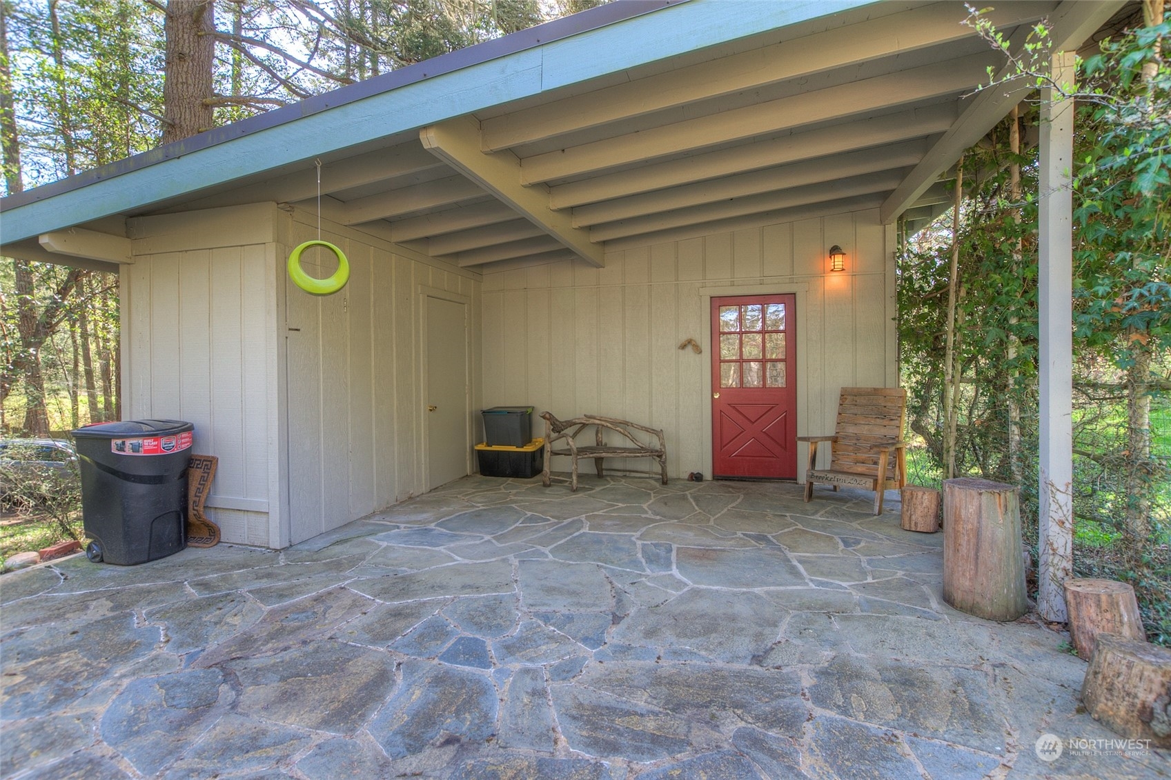 153 Exton Road Orcas Island, WA 98280 - Photo 23 of 30 a view of a porch with seating space