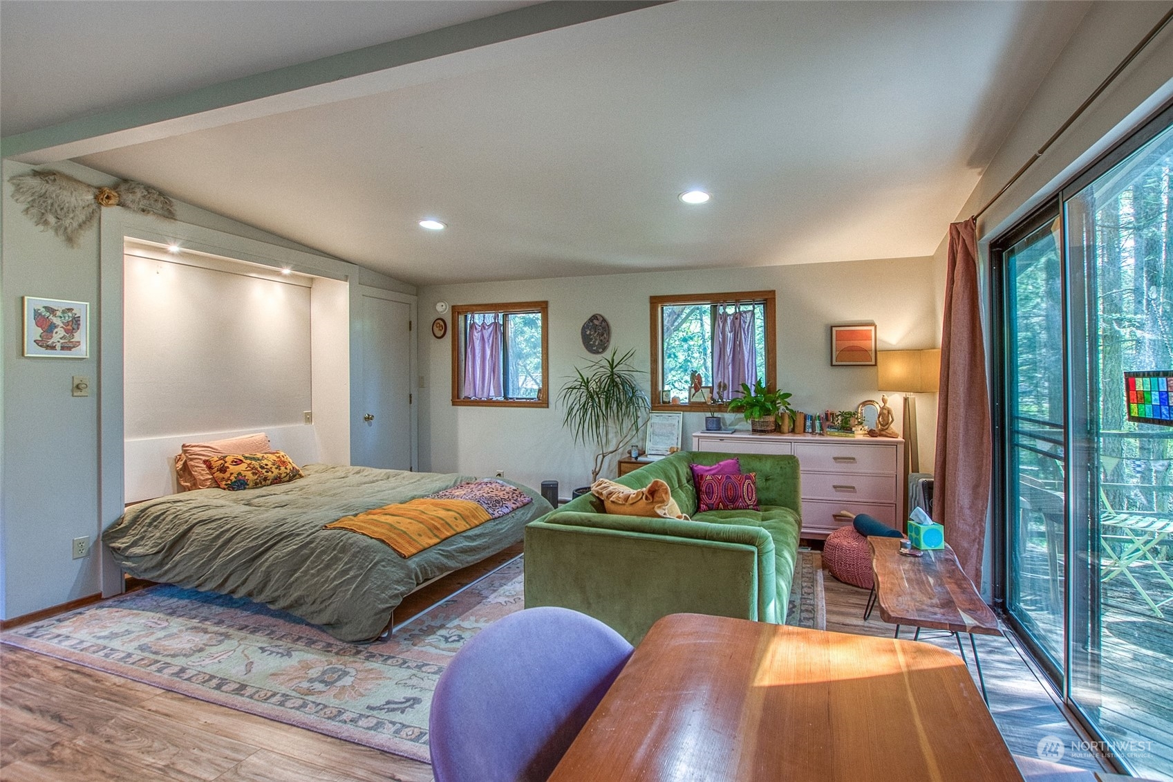 153 Exton Road Orcas Island, WA 98280 - Photo 28 of 30 a bedroom with a bed window and window