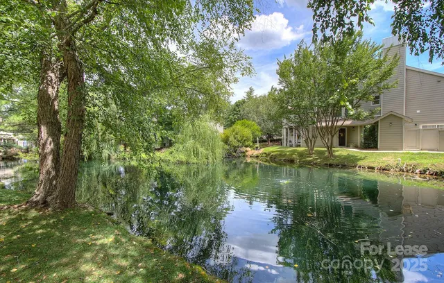 a view of a lake with houses