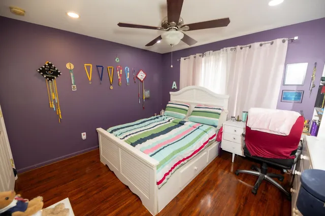 a room with furniture and a chandelier