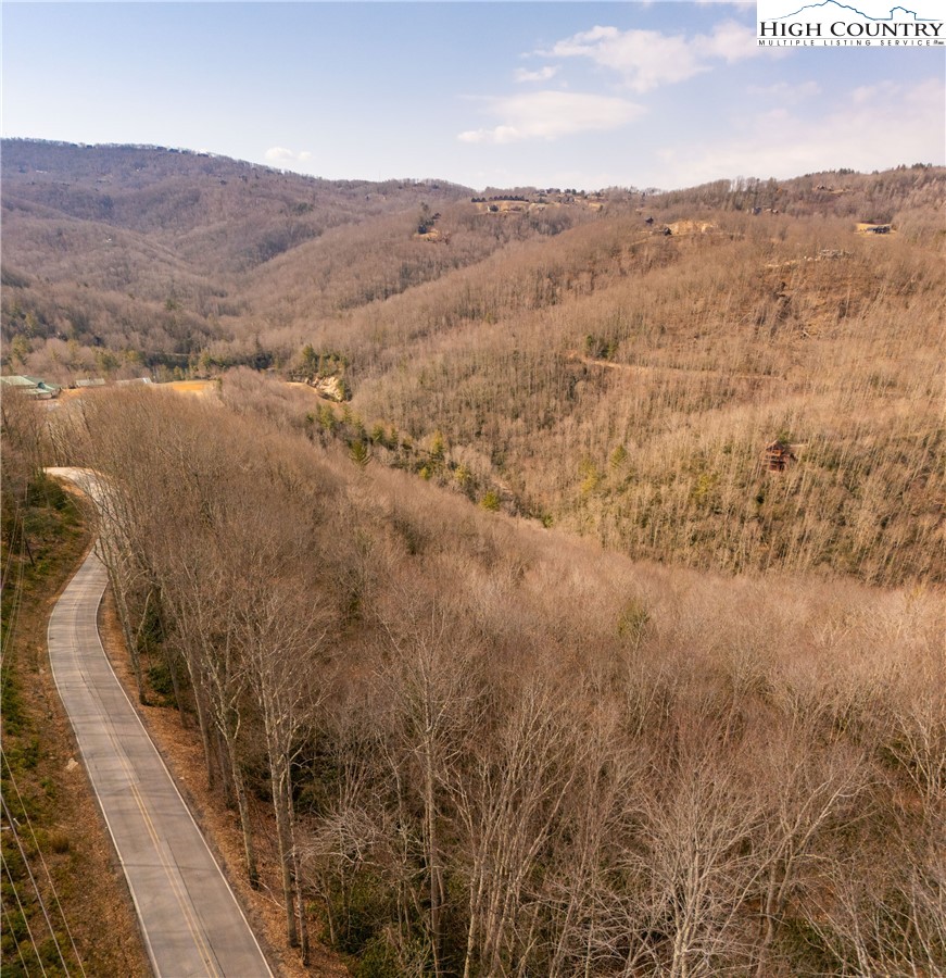 1122 Pine Ridge Road Beech Mountain, NC 28604 - Photo 31 of 38 a view of a dry yard with mountains in the background
