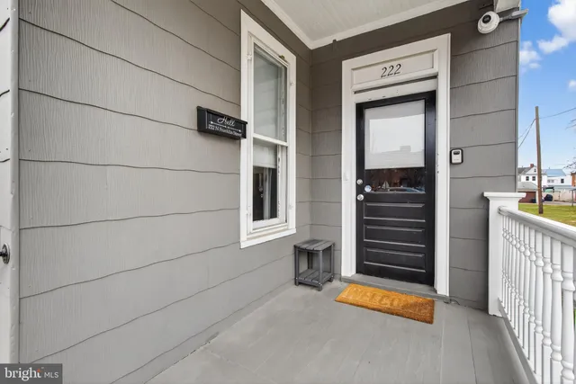a view of front door door of house
