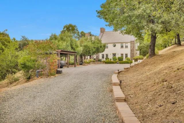 a view of a house with a patio