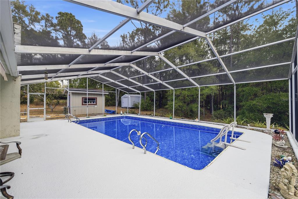 8951 Southwest 202nd Avenue Road Dunnellon, FL 34431 - Photo 24 of 38 a view of a swimming pool with a patio