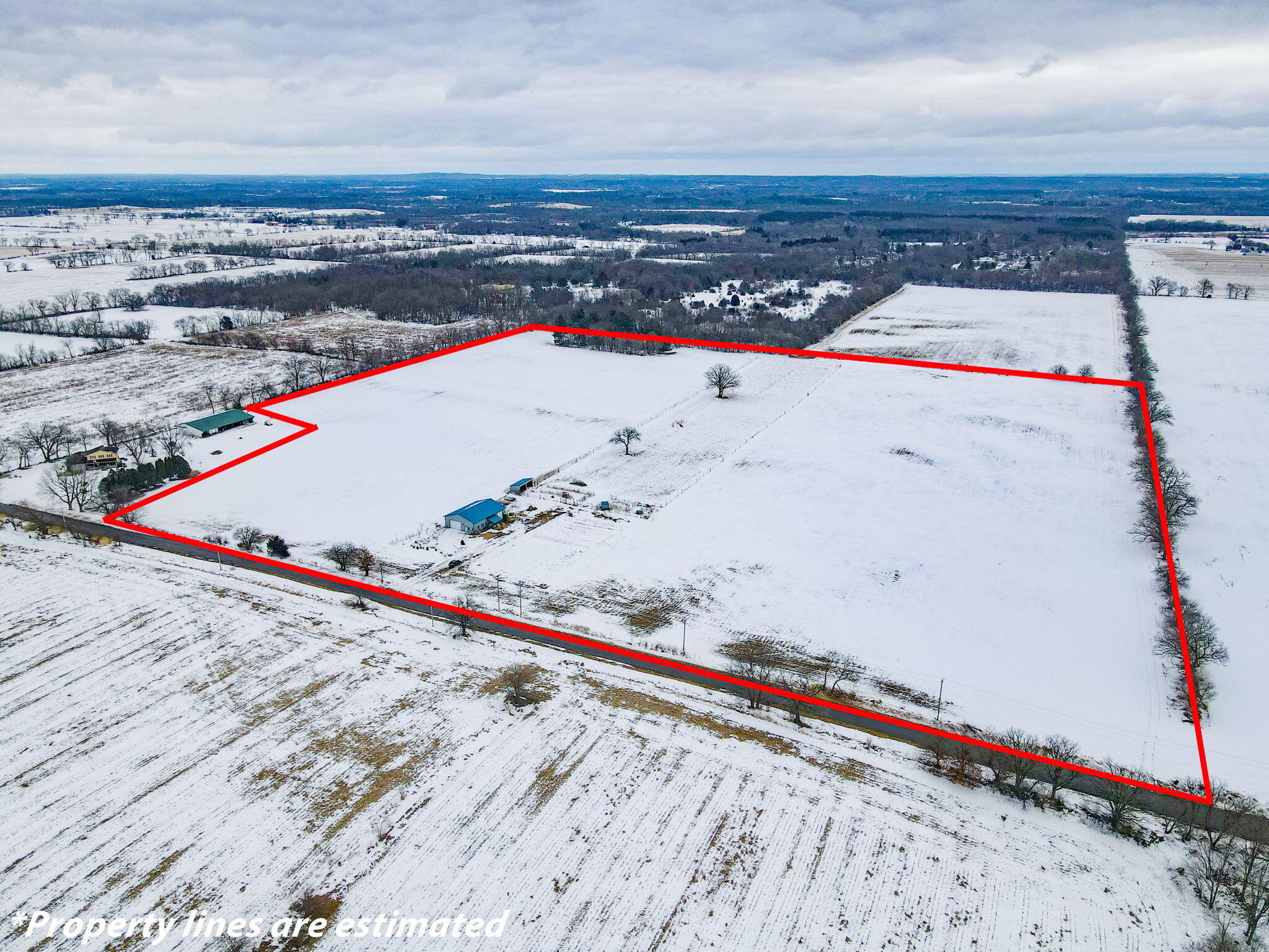 N2650 Hardscrabble Road Dousman, WI 53118 - Photo 5 of 18 Front Aerial