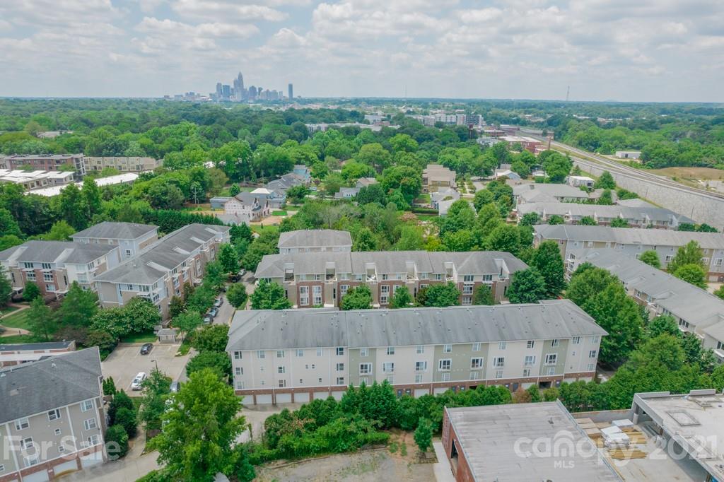 632 Raphael Place Charlotte, NC 28205 - Photo 33 of 37 an aerial view of a house with a garden