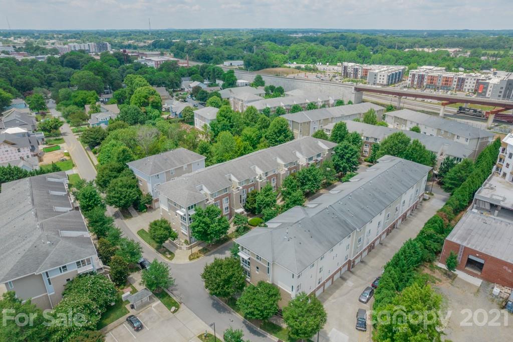 632 Raphael Place Charlotte, NC 28205 - Photo 34 of 37 an aerial view of a house with outdoor space and street view