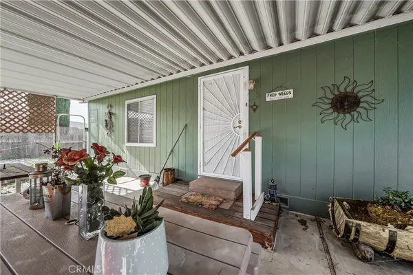 a house view with a seating space