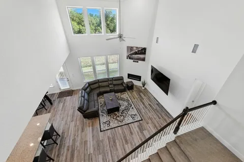 an entryway at livingroom with furniture