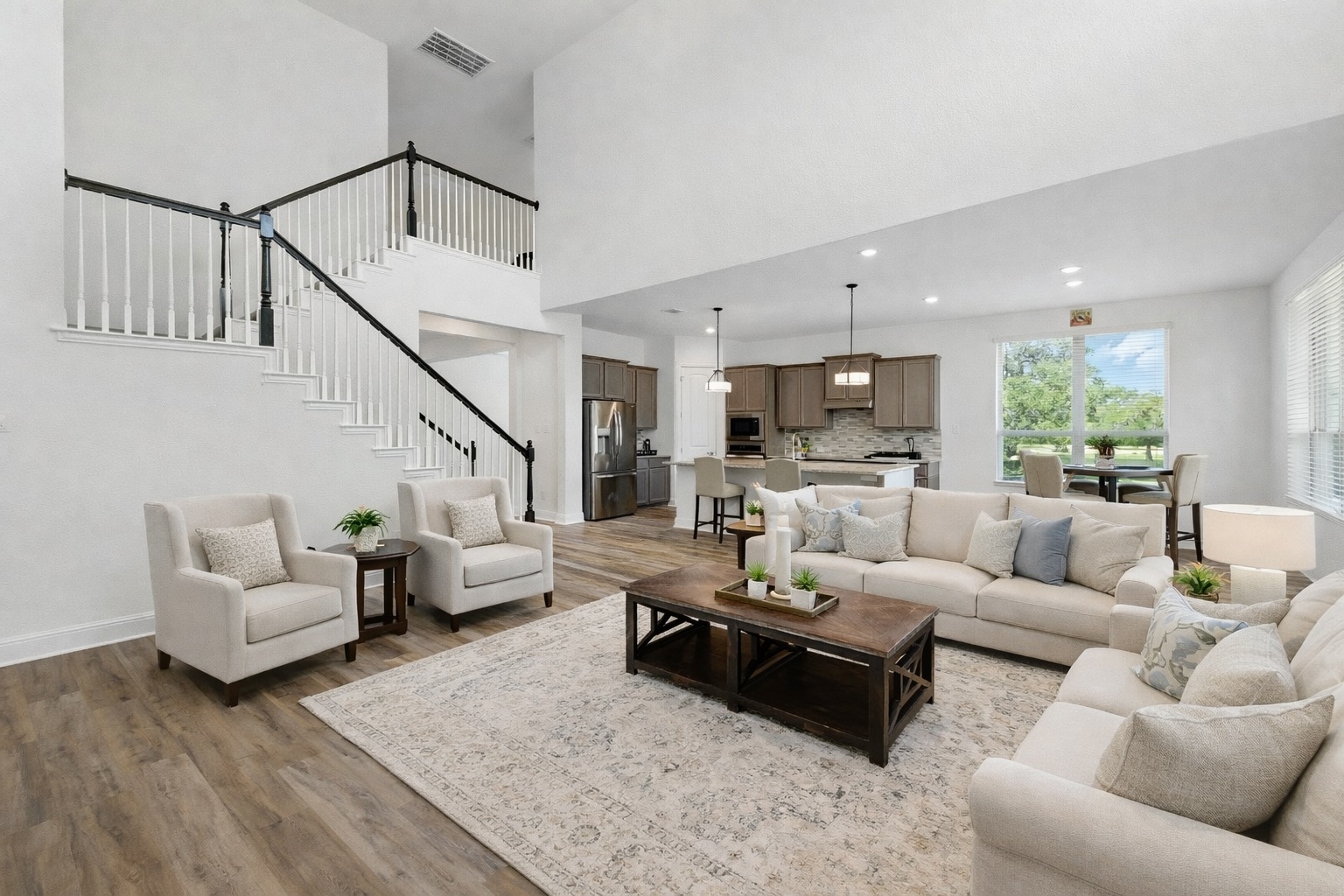 216 Tovas Secret Cove Georgetown, TX 78628 - Photo 7 of 30 a living room with furniture and a wooden floor