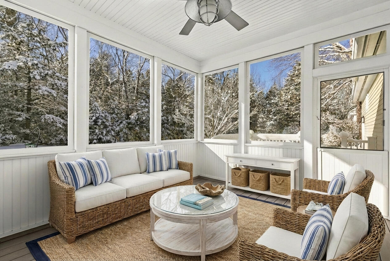 46 Ridgewood Drive, Unit A3 Falmouth, ME 04105 - Photo 11 of 64 Sunroom_collov-ai_20260122142512_my5zrs
