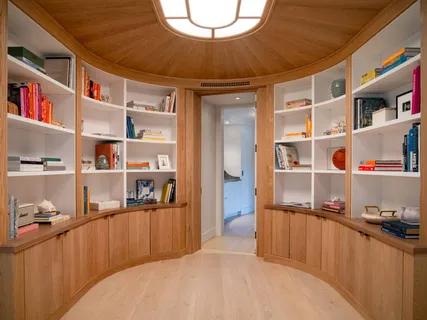 a bedroom with a bed and closet