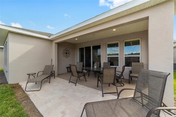 a outdoor space with furniture