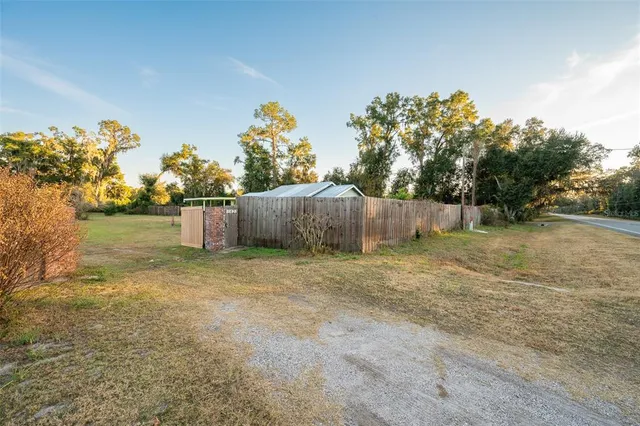 a backyard of a house