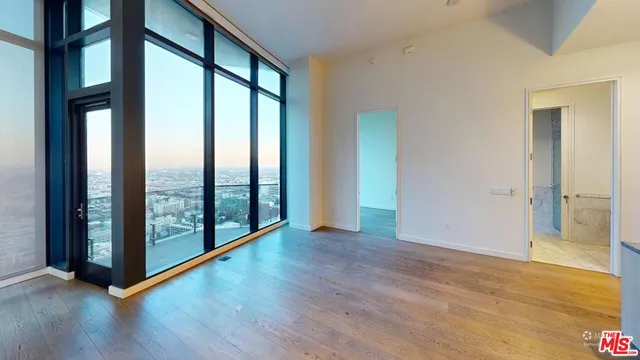 a view of hallway with washer and dryer