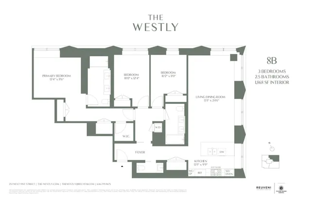 $3,750,000 | 251 West 91st Street, Unit 8B | Upper West Side