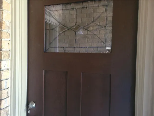 a view of wooden door