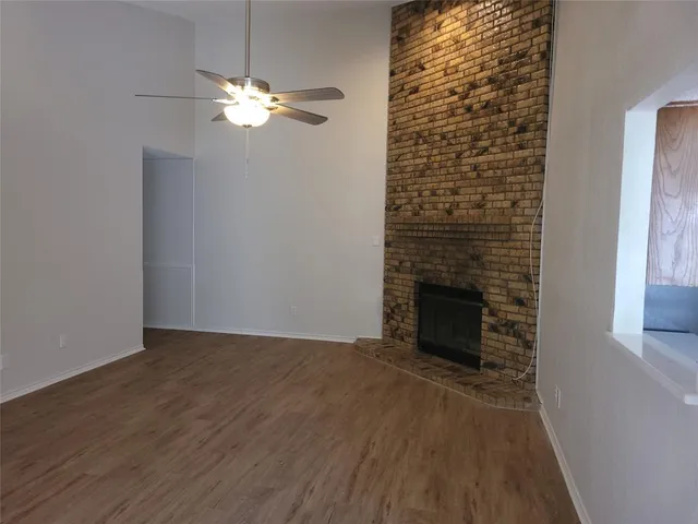 a view of a livingroom with a fireplace