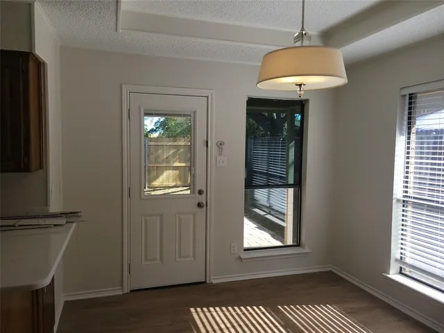 a view of an entryway with a window