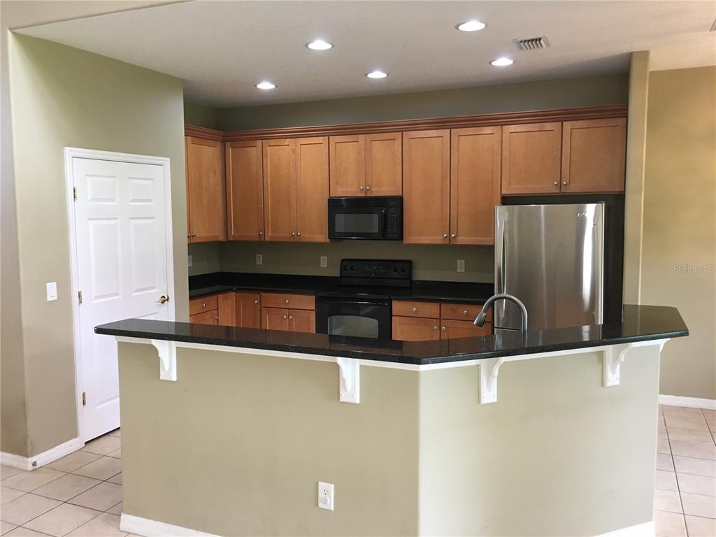 18047 Java Isle Drive Tampa, FL 33647 - Photo 4 of 21 a kitchen with stainless steel appliances granite countertop a refrigerator a stove a sink and a microwave