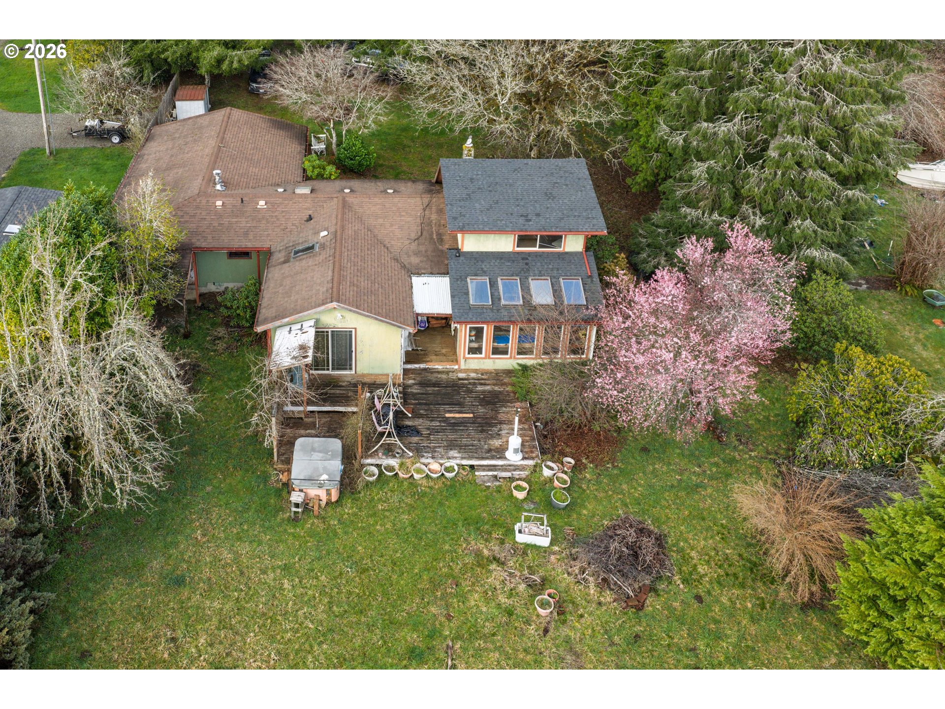 1377 Moonshine Park Road Logsden, OR 97357 - Photo 4 of 40 a aerial view of a house with garden space and street view