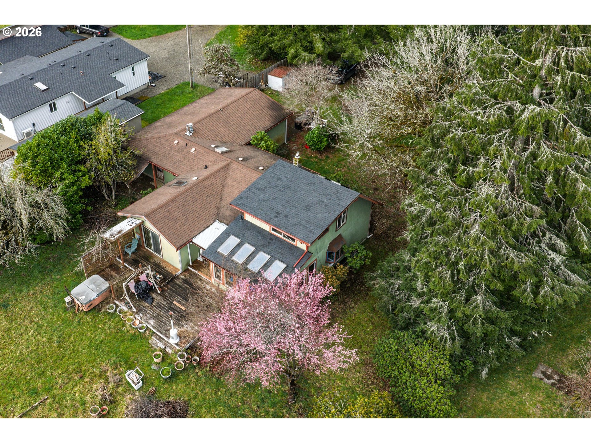 1377 Moonshine Park Road Logsden, OR 97357 - Photo 6 of 40 an aerial view of a house with a yard