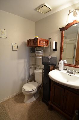 10643 Major Avenue, Unit 3D Chicago Ridge, IL 60415 - Photo 6 of 8 a bathroom with a toilet a sink and mirror