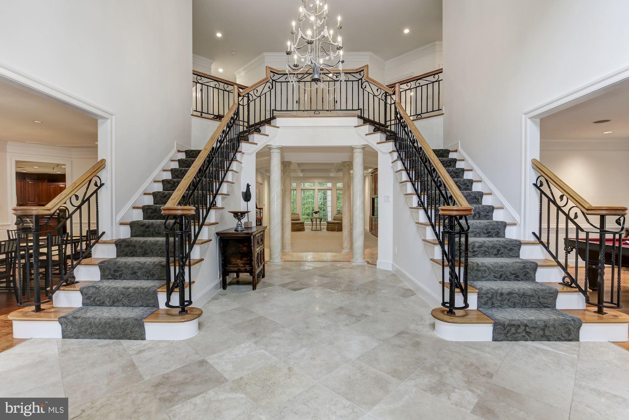 10021 Newhall Road Potomac, MD 20854 - Photo 3 of 30 Main Level - 2-Story Foyer w/Curved Dual Staircase